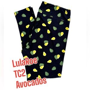 LulaRoe TC2 Leggings, Avocado Leggings, NWOT